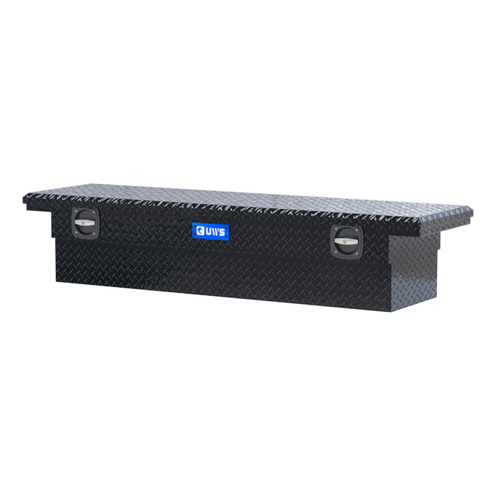UWS 72" Gloss Black Aluminum Secure Lock Crossover Truck Tool Box, Low Profile (LTL Shipping Only) Model SL-72-LP-BLK