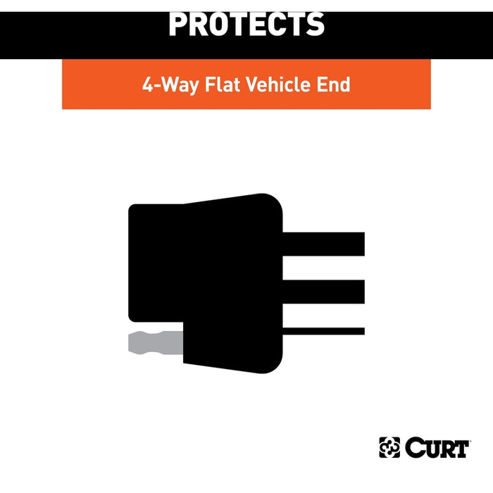 CURT Vehicle-Side 4-Pin Flat Trailer Wiring Harness Connector Dust Cover Model 58200