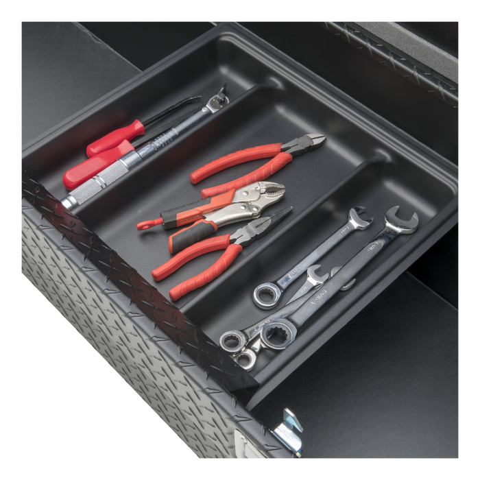 UWS 69" Deep Angled Crossover Truck Tool Box Model TBSD-69-A-MB