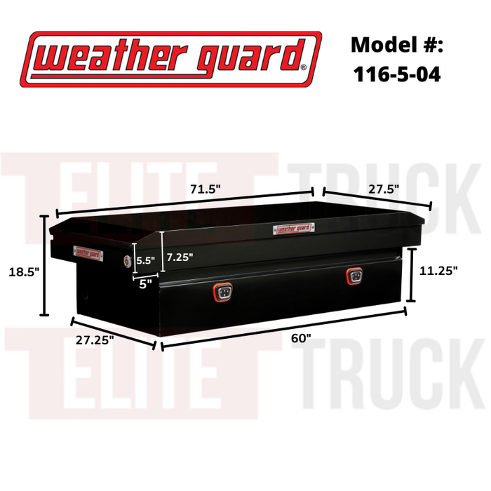 Weather Guard Crossover Tool Box Gloss Black Steel Extra Wide Model # 116-5-04