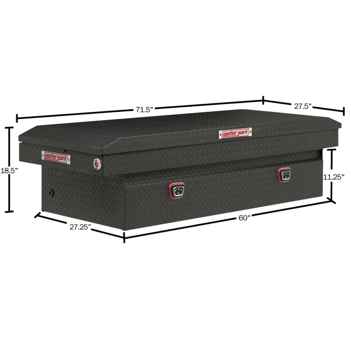 Weather Guard Crossover Tool Box Matte Black Aluminum Extra Wide Model 117-52-04