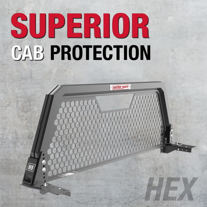 Weather Guard Hex Headache Rack Black Aluminum Model 11906-52-01