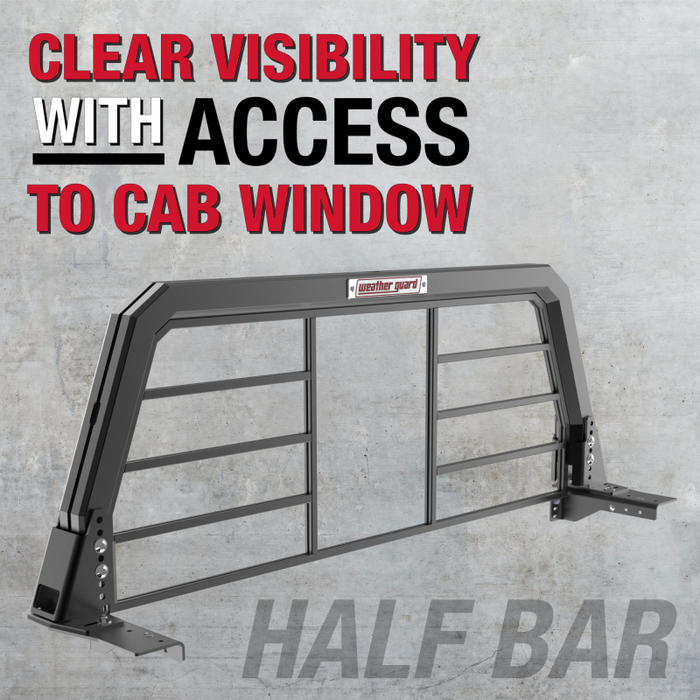 Weatherguard Back Window Rack Weather Guard Half Bar Headache Rack Black Aluminum Model 11908-52-01 ...