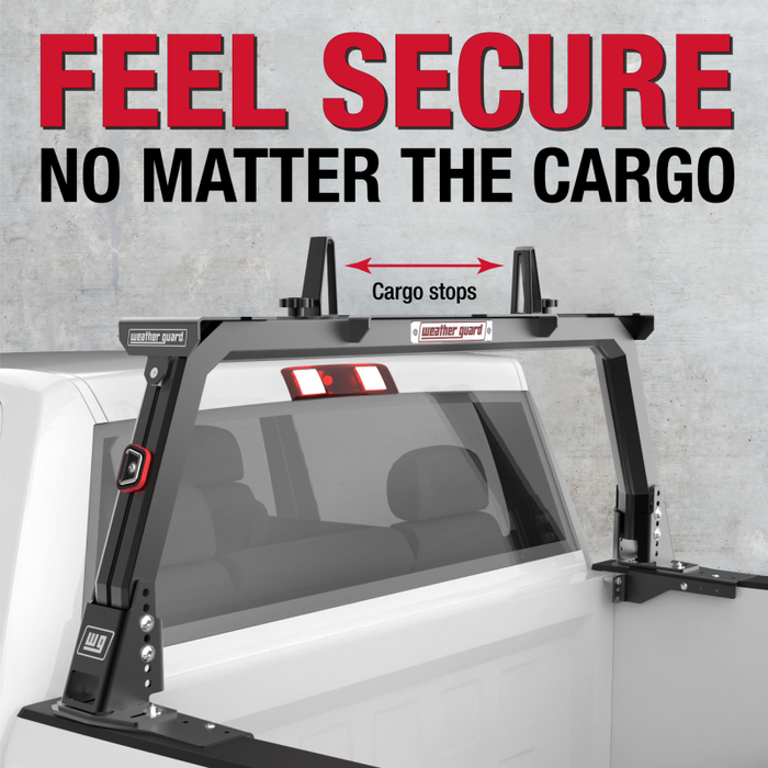 Adjustable Steel Truck Bed Headache Rack – 63.5" To 77.5" Width, Black Mesh