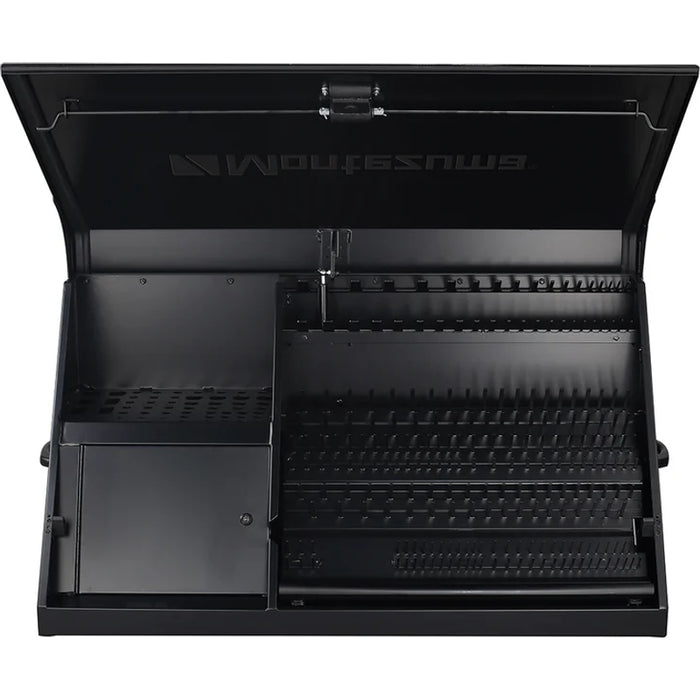 Montezuma 41 x 18 In. Steel Triangle® Toolbox Flat Black Top Mount Truck Box DX411FB