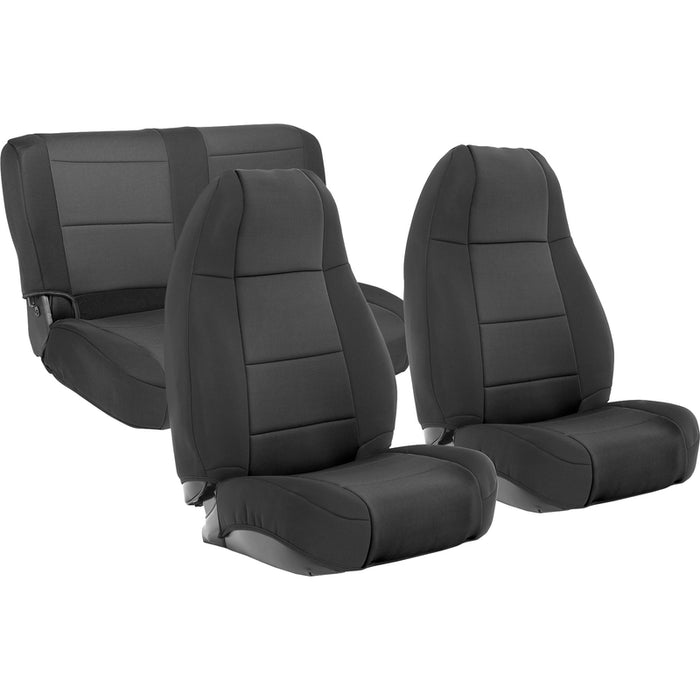 Smittybilt Neoprene Seat Cover Set Front/Rear – Black (91-95 YJ) Model 471101