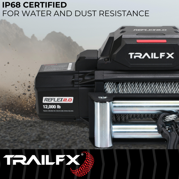 TrailFX REFLEX 2.0 Winch 12000LB Steel Cable Model WR212B
