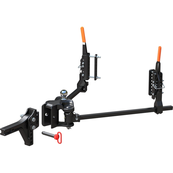 CURT TruTrack 4P Trailer-Mounted Weight Distribution Hitch with Active Sway Control, Up to 10,000 GTW Model 17520