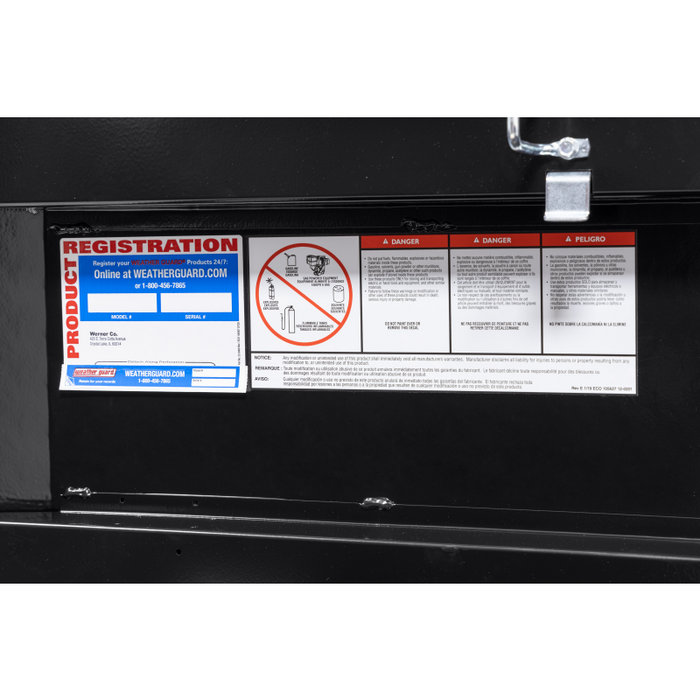 Weather Guard Crossover Tool Box Gloss Black Aluminum Full Size Low Profile Model # 121-5-04