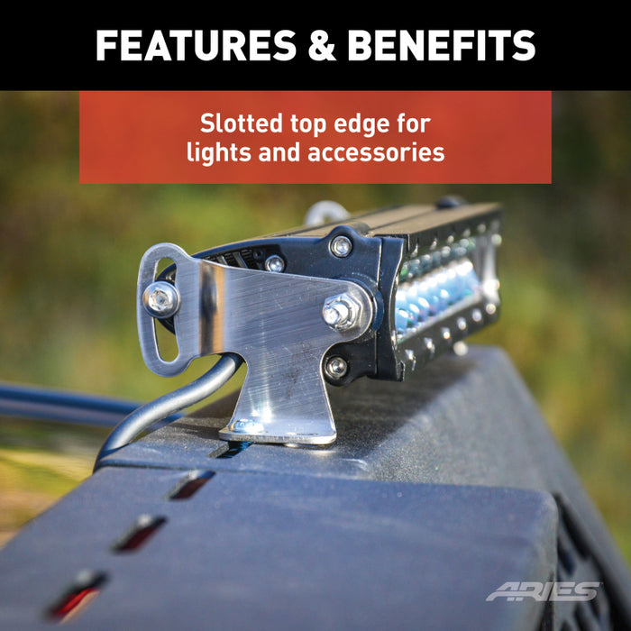 ARIES Switchback Black Aluminum Headache Rack, Select Toyota Tundra Model 1110115