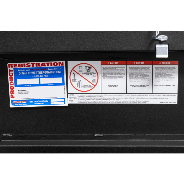 Weather Guard Crossover Tool Box Textured Matte Black Aluminum Full Size Deep Model 123-52-04