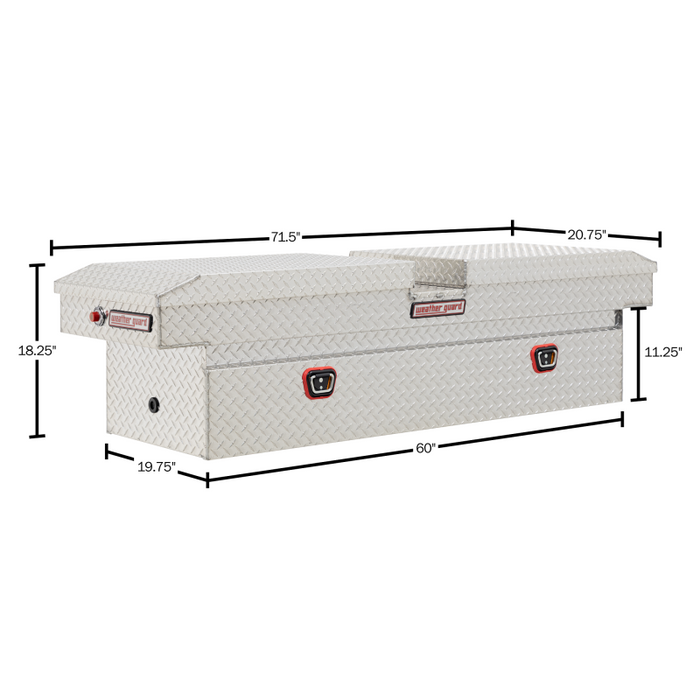 Weather Guard Gull Wing Crossover Box Bright Aluminum 72X22.8X19.2 Model 124-0-04