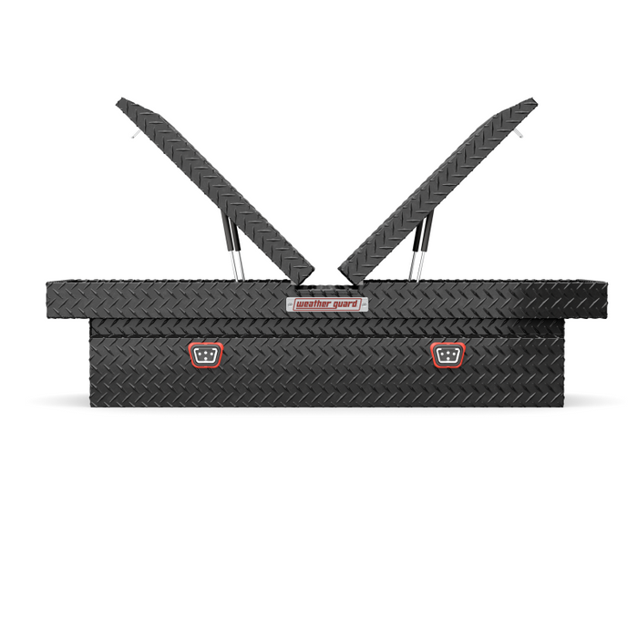 Weather Guard  Gull Wing Crossover Box Gloss Black Aluminum 72X22.8X19.2 Model 124-5-04