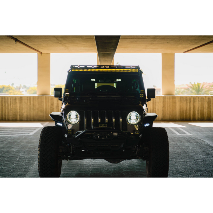 DV8 Offroad 2018-2026 Jeep Gladiator JT Wrangler JL JLU A-Pillar Dual Light Pod Mounts Model LBJL-11