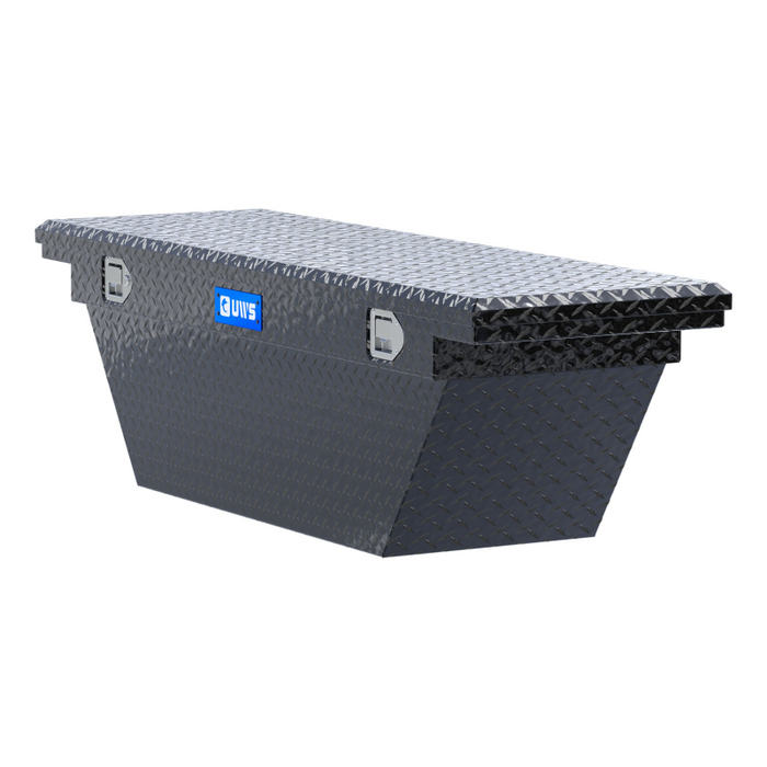 UWS 63" Deep Angled Truck Tool Box, Low Profile (LTL Shipping Only) Model TBSD-63A-LP-BLK