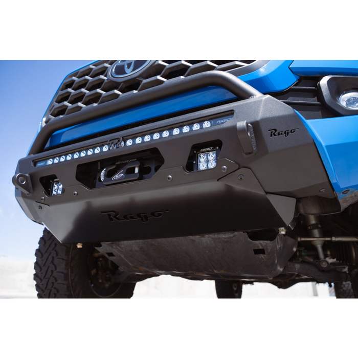 Rago Fabrication 2016-2023 Toyota Tacoma Center Mount Winch Front Bumper w/ Top Hoop Model F6804022001NA