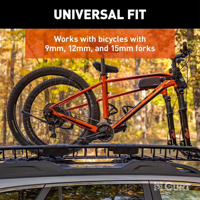 CURT Quick-release Bike Mount Accessory for 18123 Roof Rack Model 18125
