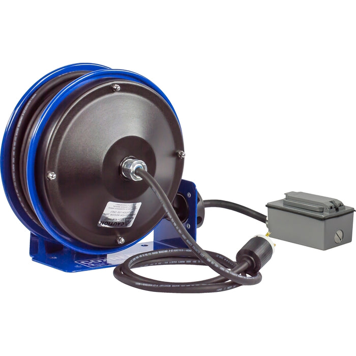 Coxreels PC10 Series Compact Spring Driven Cord Reel Duplex GFCI Light 16 GA x 30 ft. - Cord Included Model PC10-3016-F