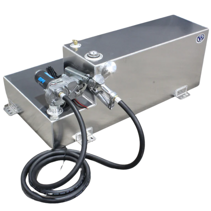 Boyd Welding 50 Gallon Roll Top Step Fuel Transfer Tank System Aluminum With 15 GPM Pump - 13007-DP