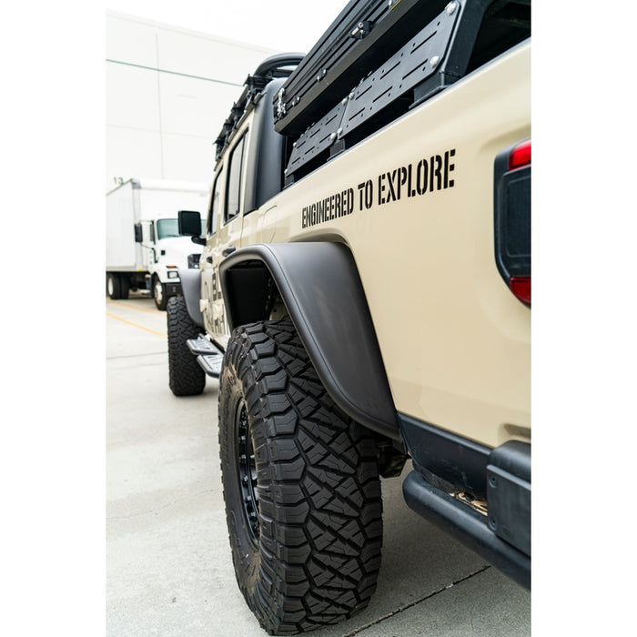 Smittybilt XRC Rear Tube Fender Pair - Textured Black (20+ JT) Model 77854