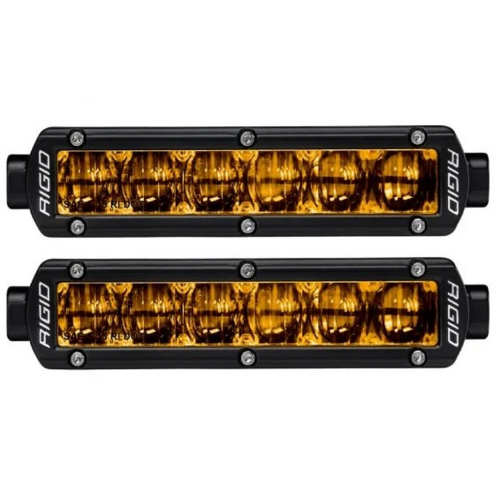 Rigid Industries SR-Series SAE J583 6 Inch Selective Yellow LED Fog Light, Pair Model 906704