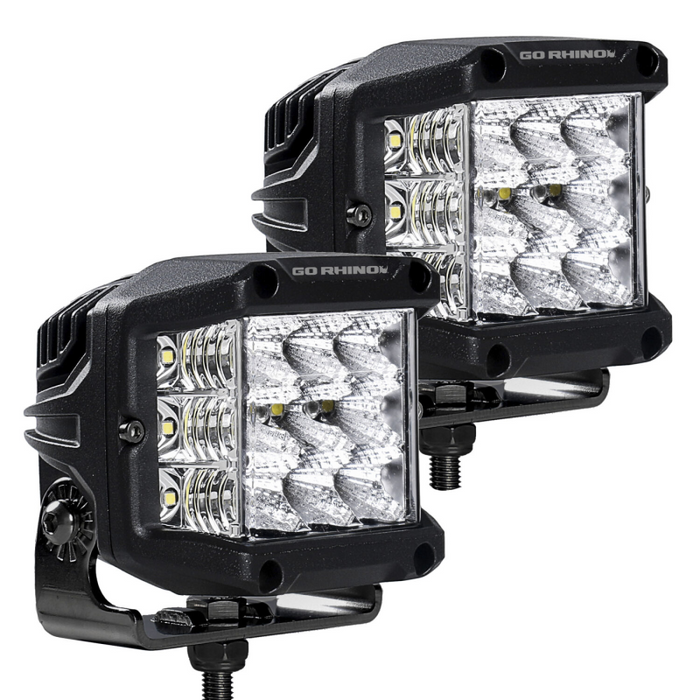 Go Rhino Bright Series SIDELINE 4x3 LED Flood Lights Model 750300323FCS