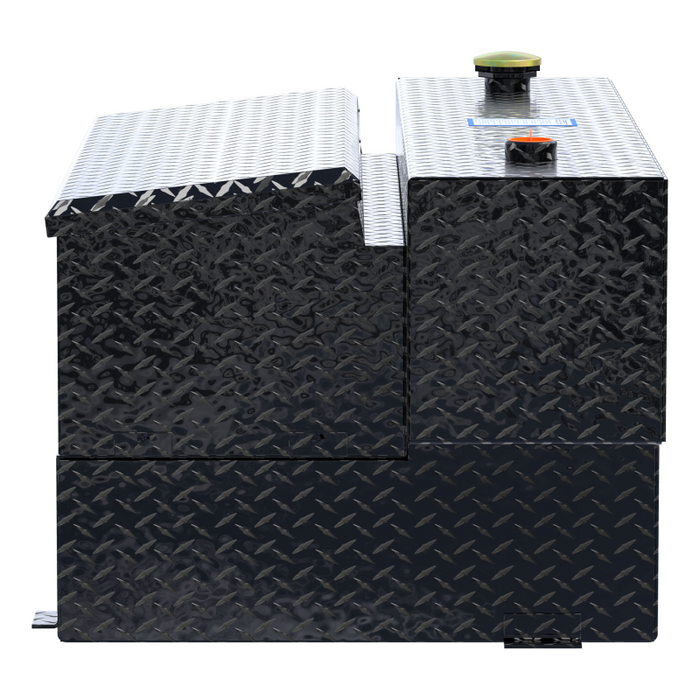 UWS Gloss Black Hammerhead-Style 100-Gallon Aluminum Combo Transfer Tank Model TT-100HH-CB-B