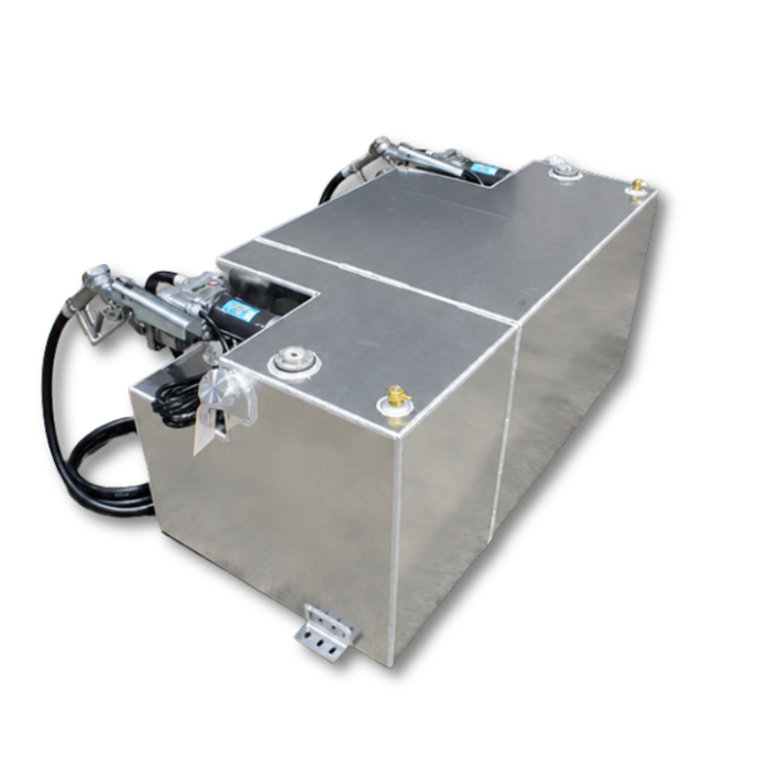 Boyd Welding 100 Gallon 70/30 Split Fuel Transfer Tank System Aluminum With Dual 15 GPM Pumps Model 13029