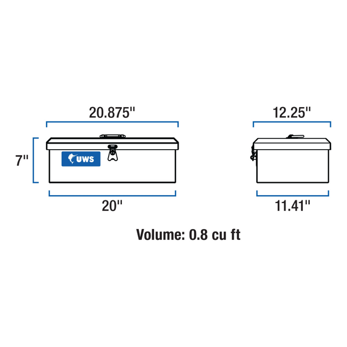 UWS Bright Aluminum Tote Box Model TB-1