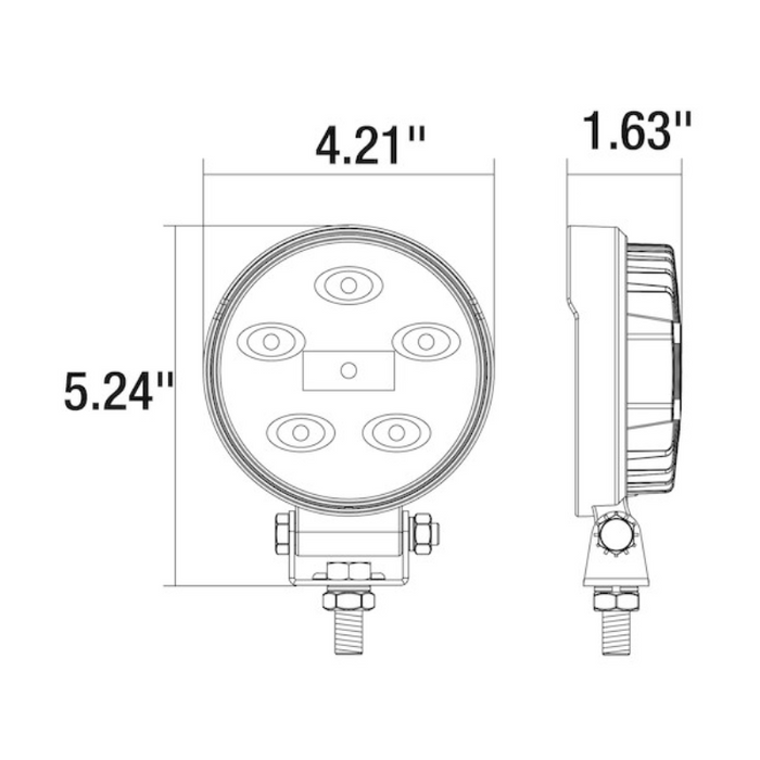 Buyers Products 4 Inch Wide LED Round Flood Light Model 1492130