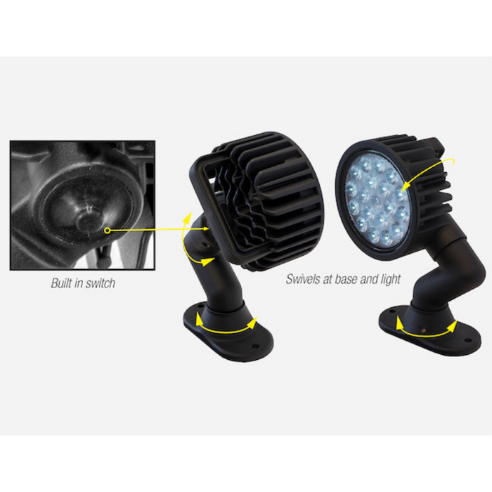 Buyers Products 5 Inch Ultra Bright Articulating Round Wide LED Spot Light Model 1492146