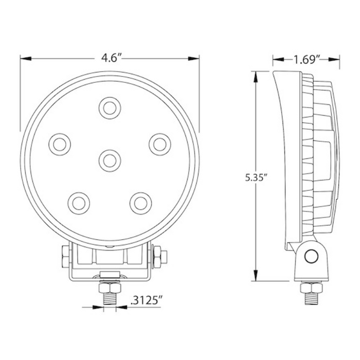 Buyers Products 4.5 Inch Wide Round LED Spot Light Model 1492215