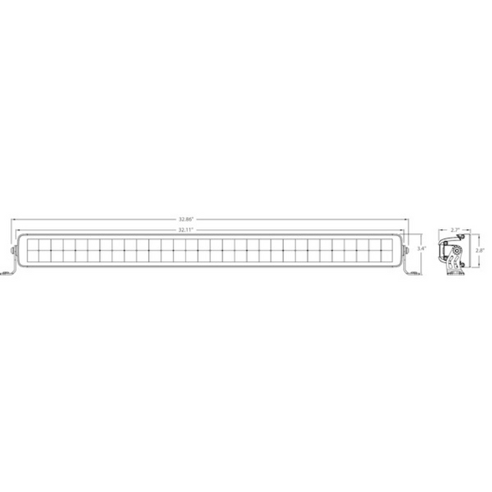 Buyers Products Edgeless Ultra Bright 32" LED Combination Spot-Flood Light Bar - Dual Row Series Model 1492263