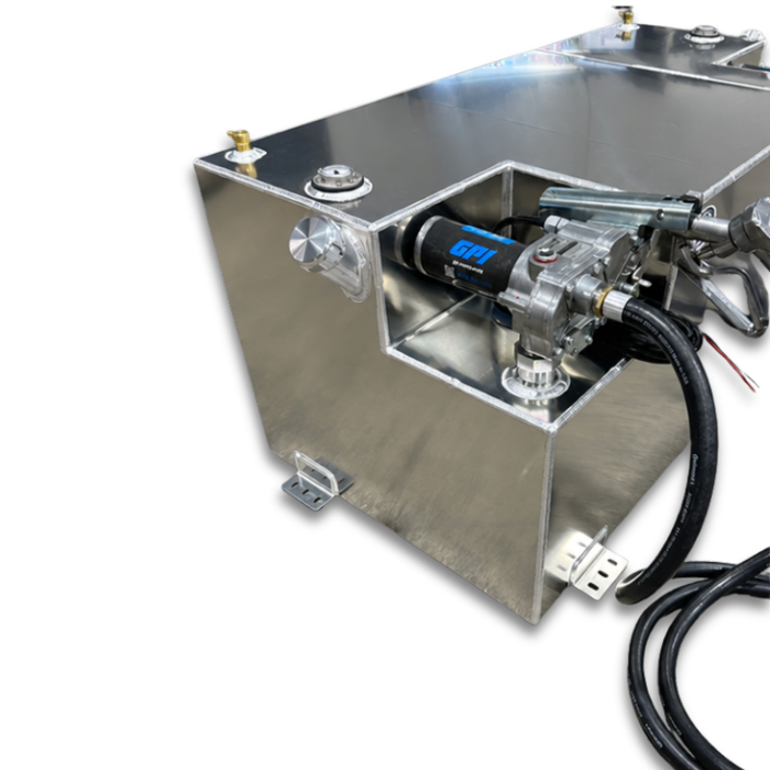 Boyd Welding 100 Gallon 70/30 Split Fuel Transfer Tank System Aluminum With Dual 15 GPM Pumps Model 13029