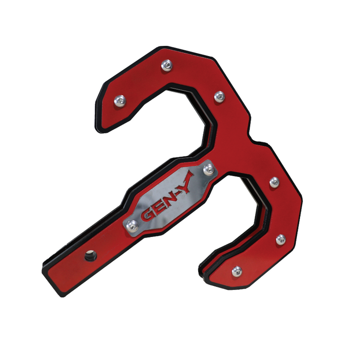 GEN-Y Hulk 2.0 16K Tow Hook 2" Shank Black/Red Model GH-0069-R