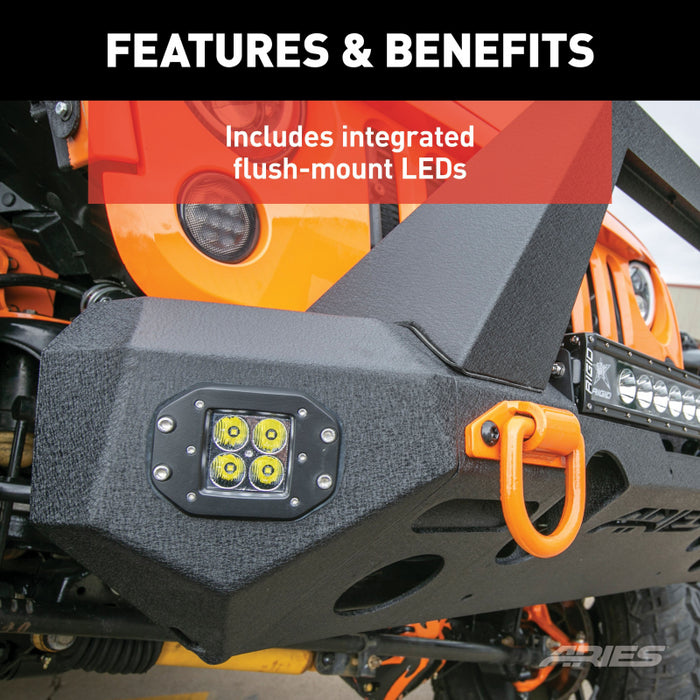 ARIES TrailChaser Jeep Wrangler JK Aluminum Front Bumper (Option 1) Model 2082046