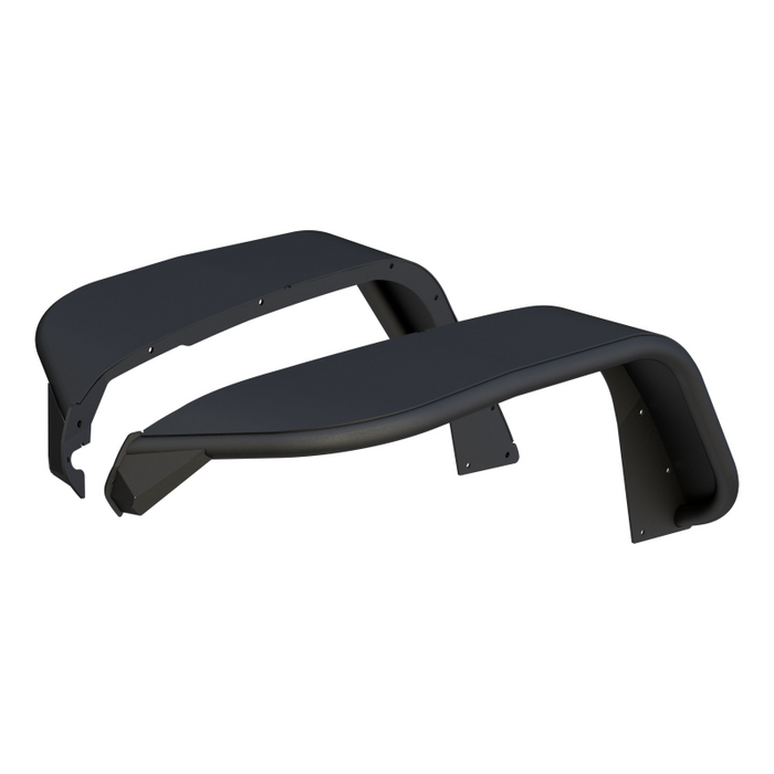 ARIES Jeep Gladiator & Wrangler JL Smooth Carbide Black Aluminum Front Fender Flares Model 1500213