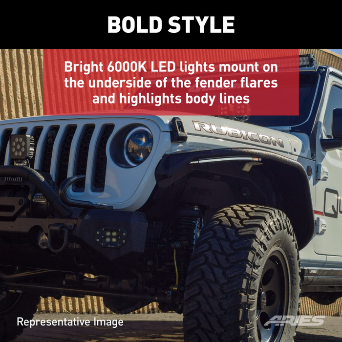ARIES LED Fender Lights for Jeep Wrangler JK Model 1500230