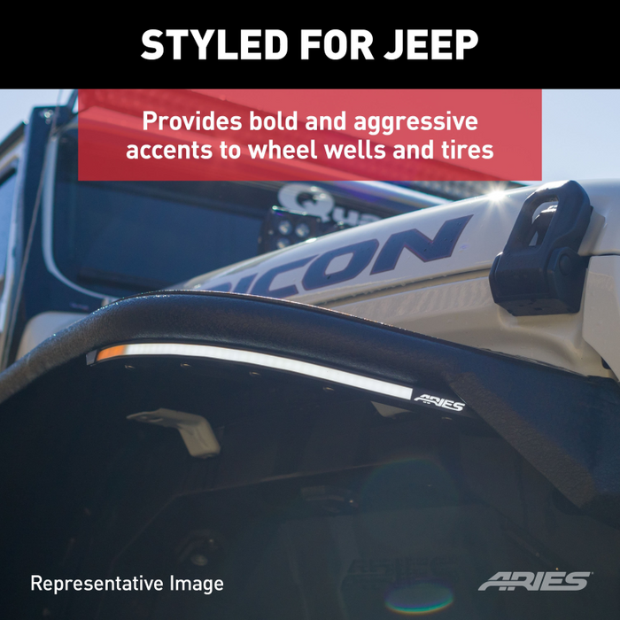 ARIES LED Fender Lights for Jeep Wrangler JK Model 1500230