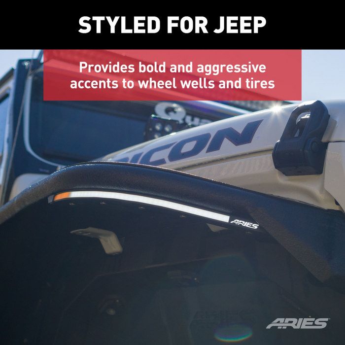 ARIES LED Fender Lights for Jeep Wrangler JL, Gladiator JT Model 1500235
