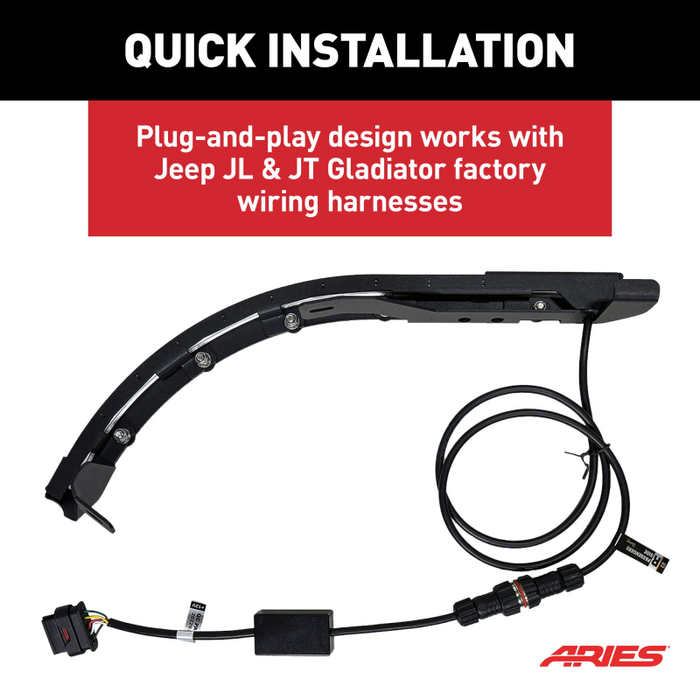 ARIES LED Fender Lights for Jeep Wrangler JL, Gladiator JT Model 1500235