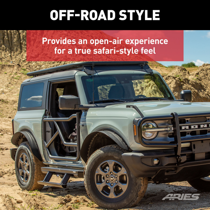 ARIES Front Tube Doors for Ford Bronco 2-Door Model 1500255