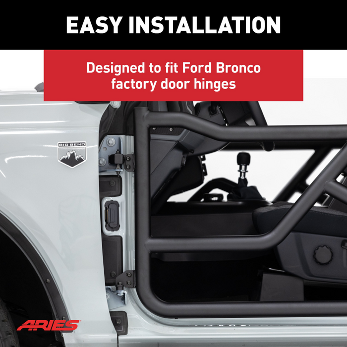 ARIES Front Tube Doors for Ford Bronco 2-Door Model 1500255