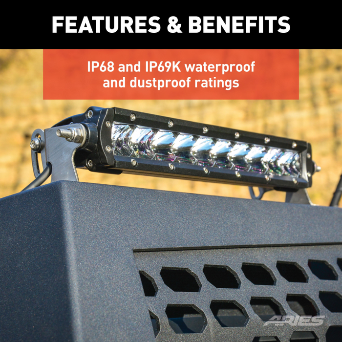ARIES 10" Single-Row LED Light Bar (4,900 Lumens) Model 1501260