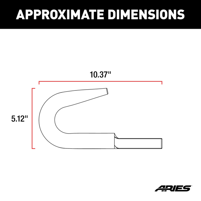 ARIES Bolt-On Bumper Tow Hook (9,000 lbs.) Model 15600TW