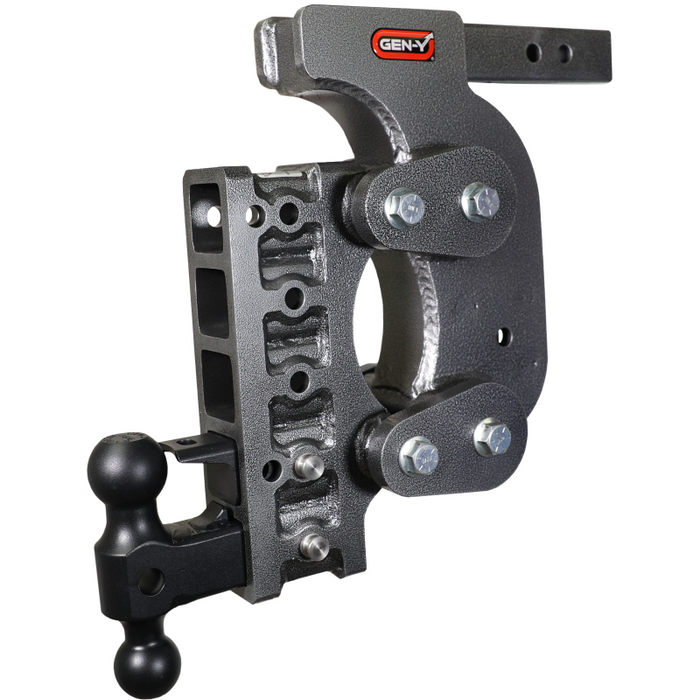 Gen-Y The BOSS TORSION-FLEX 2" Shank 15" Drop 1.7K TW 16K Hitch Dual-Ball Pintle Lock Model GH-1425