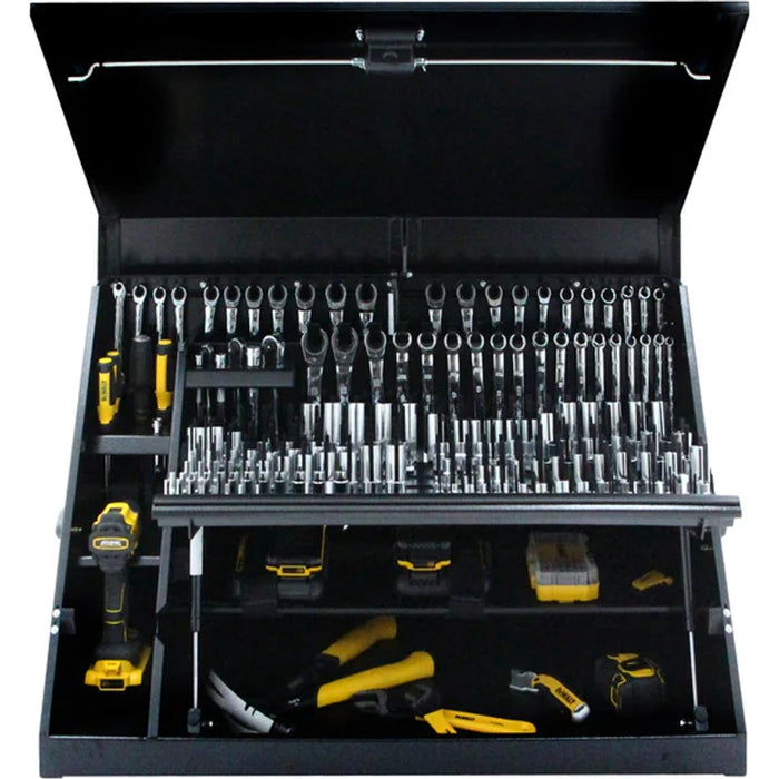 Montezuma 36 x 17 In. Steel Triangle® Toolbox Black Top Mount Toolbox DXTB36BB