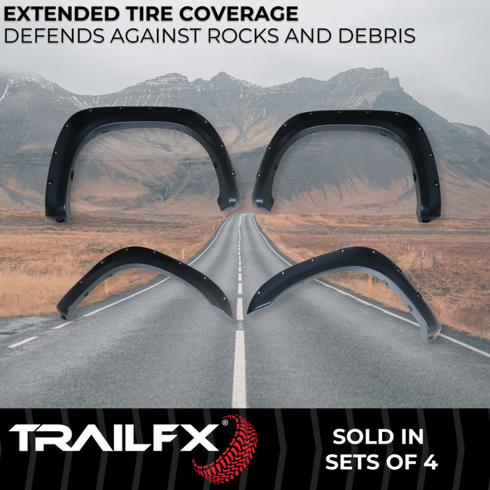 TrailFX Fender Flare Pocket Style Flare Smooth Set Of 4 Model TFT3001S