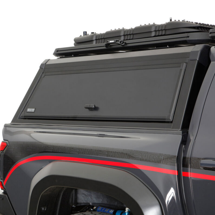 Westin EXP Truck Cap with Sliding Front Glass Matte Black 16-12785S