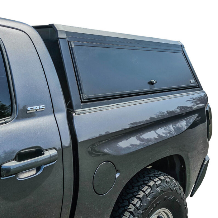 Westin EXP Truck Cap with Sliding Front Glass Matte Black Model 16-13255S